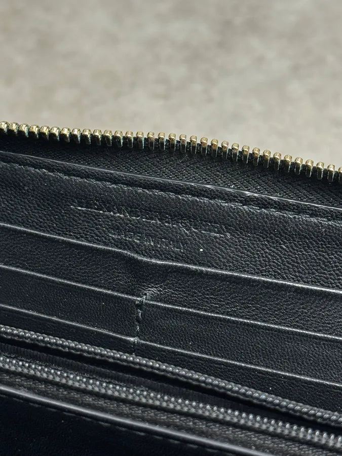 Alexander McQueen Black Spine & Skull Leather Wallet ULfadpz 9