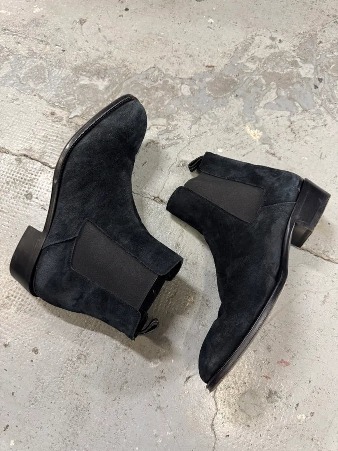 Alexander McQueen Black Suede Leather Boots cekzblj 1