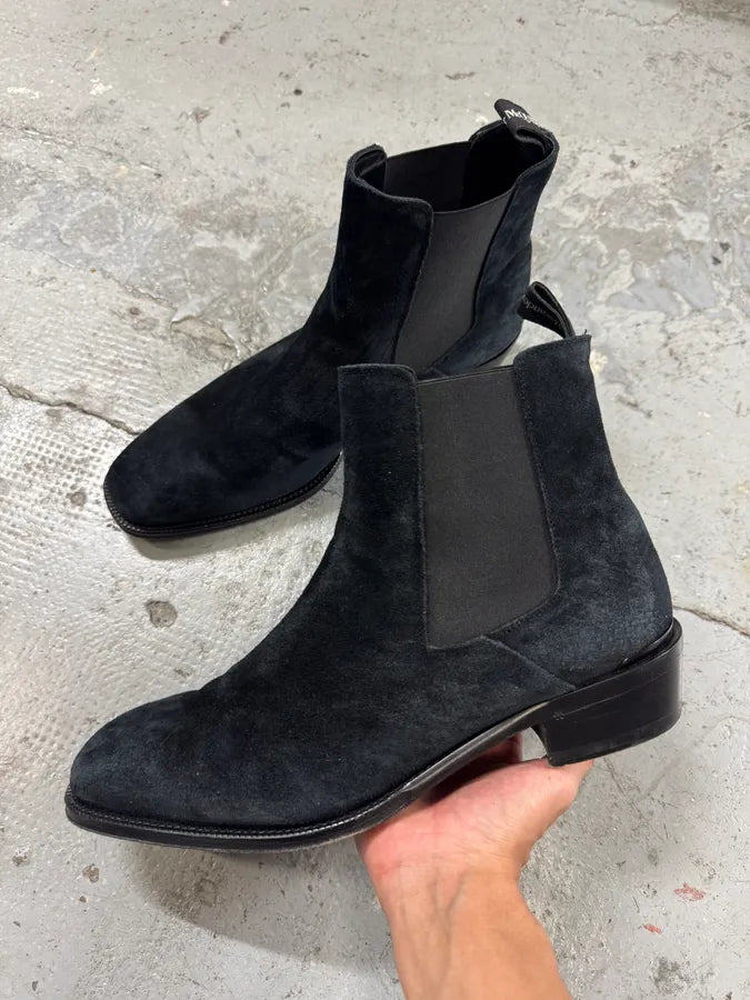 Alexander McQueen Black Suede Leather Boots cekzblj 2