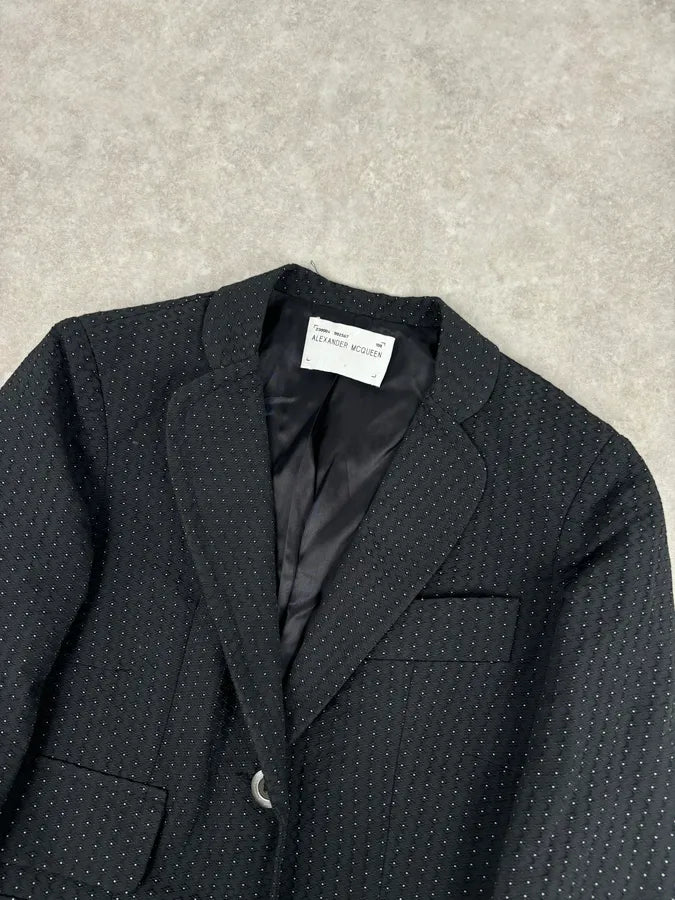 2000s Alexander McQueen Black Wool Studded Blazer aCdDLQJ 3