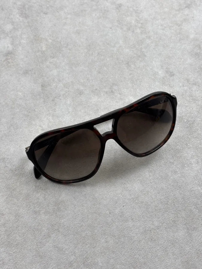 Alexander McQueen Brown Acetate Tortoiseshell Sunglasses hggxxev 6