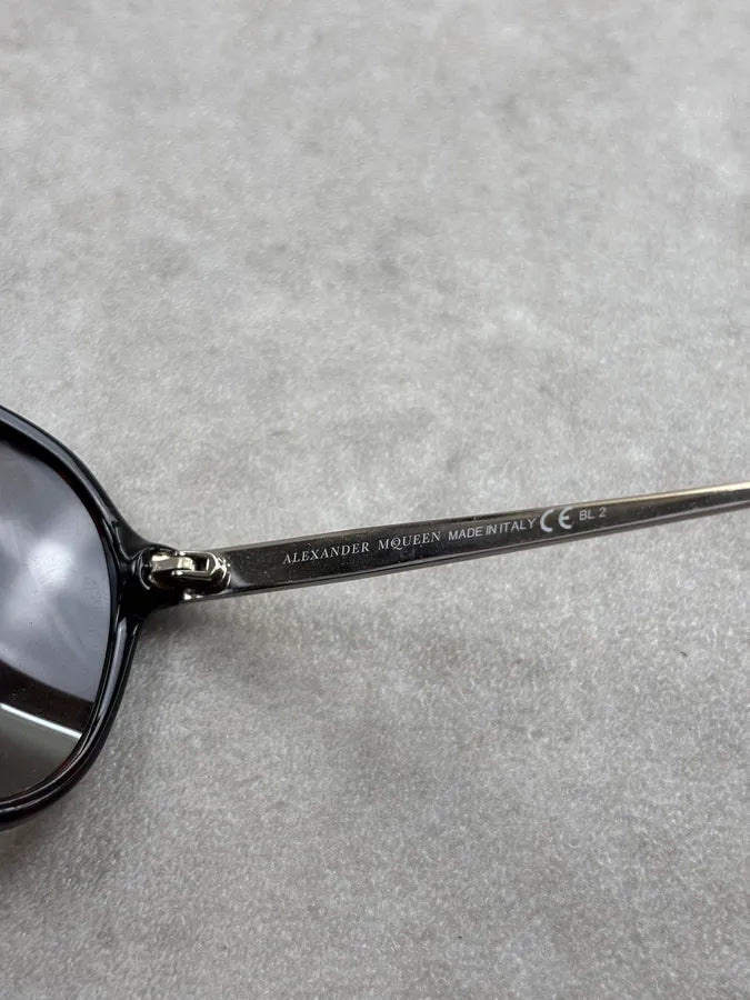 Alexander McQueen Brown Acetate Tortoiseshell Sunglasses hggxxev 9