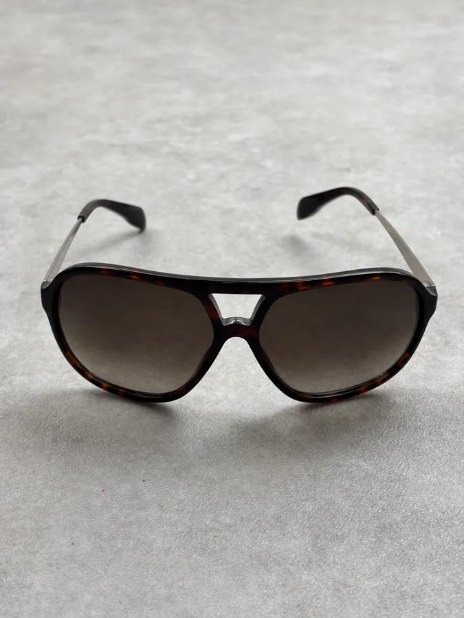 Alexander McQueen Brown Acetate Tortoiseshell Sunglasses hggxxev 11