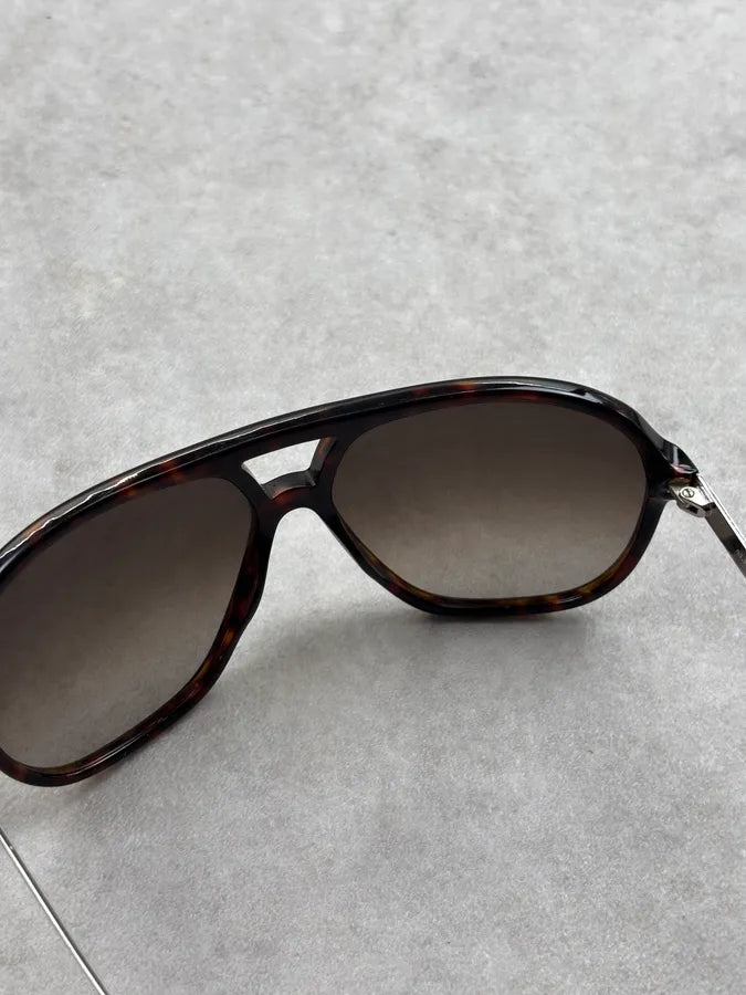 Alexander McQueen Brown Acetate Tortoiseshell Sunglasses hggxxev 8