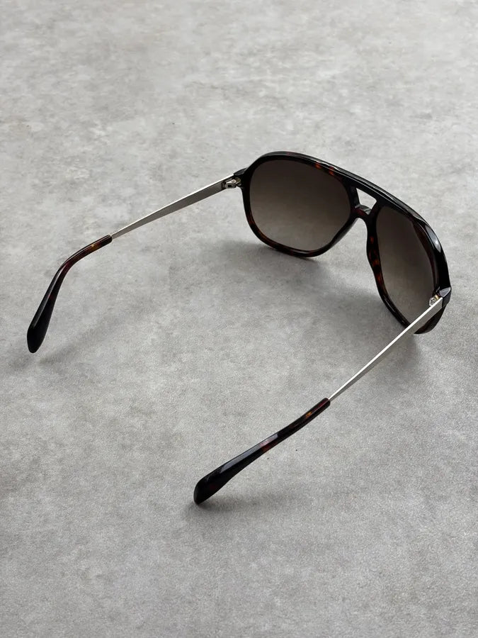Alexander McQueen Brown Acetate Tortoiseshell Sunglasses hggxxev 4
