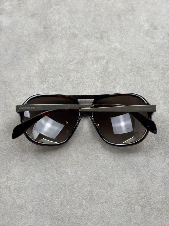 Alexander McQueen Brown Acetate Tortoiseshell Sunglasses hggxxev 3