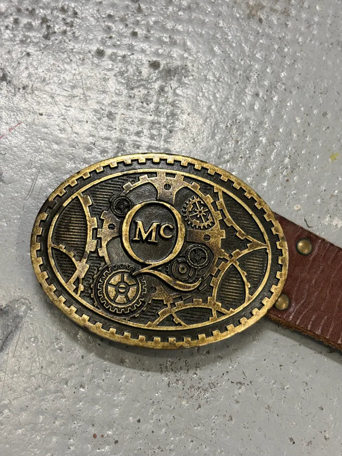 Alexander McQueen Brown Leather Steampunk Buckle Belt hZDoeEp 4