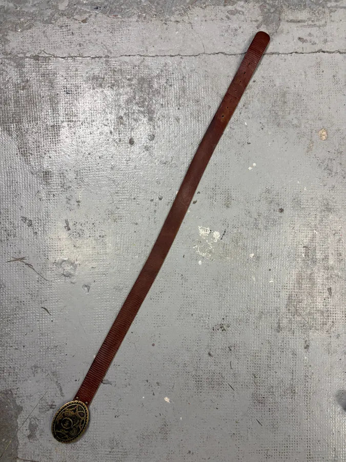 Alexander McQueen Brown Leather Steampunk Buckle Belt hZDoeEp 6
