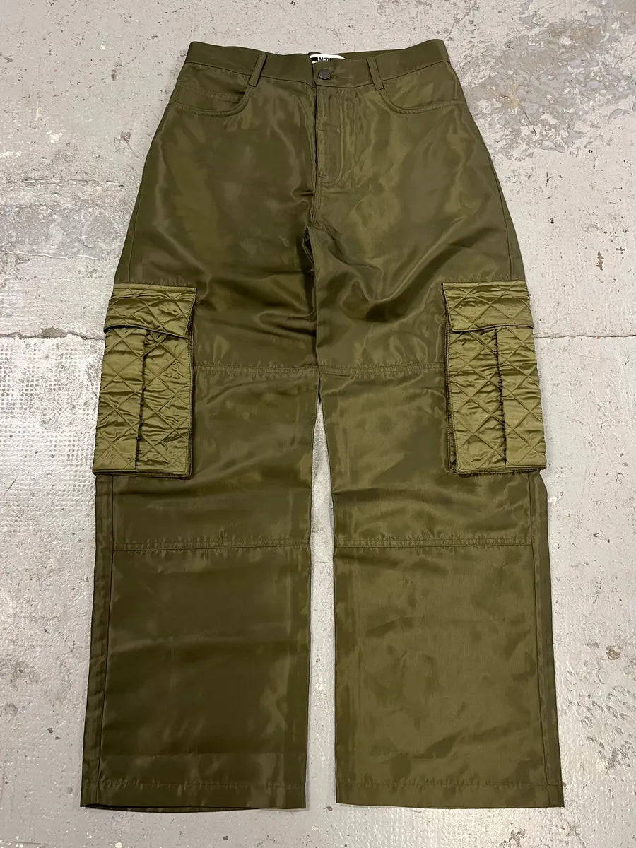 Alexander Mcqueen Khaki Contemporary Cargo Satin Pants (M) YUGWqKO 0