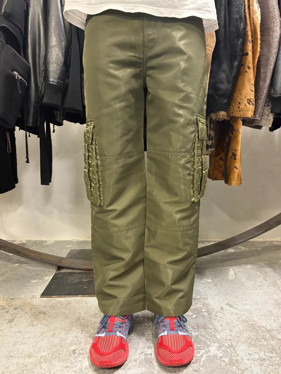 Alexander Mcqueen Khaki Contemporary Cargo Satin Pants (M) YUGWqKO 1