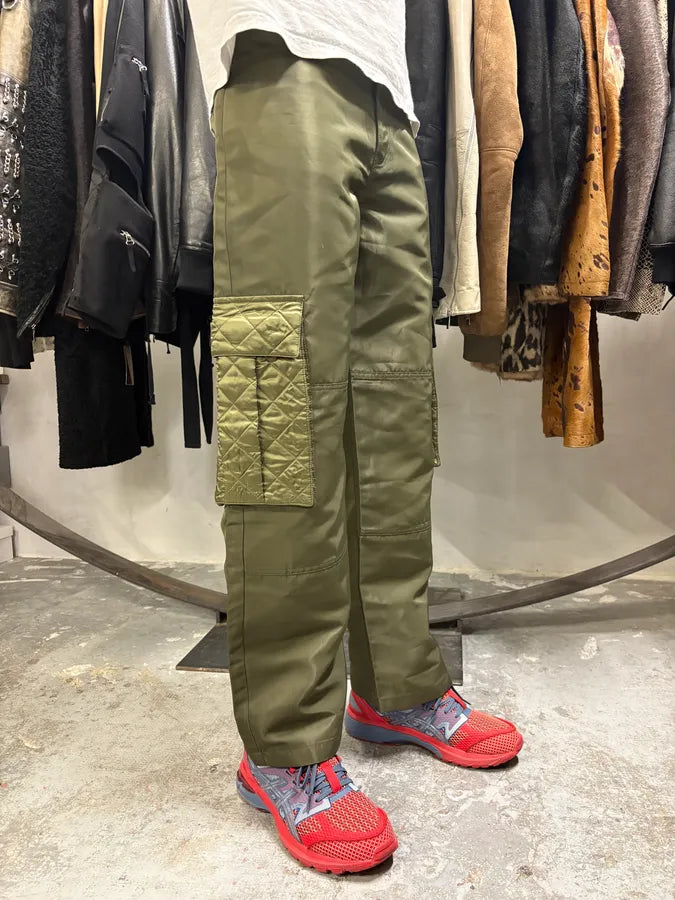 Alexander Mcqueen Khaki Contemporary Cargo Satin Pants (M) YUGWqKO 2