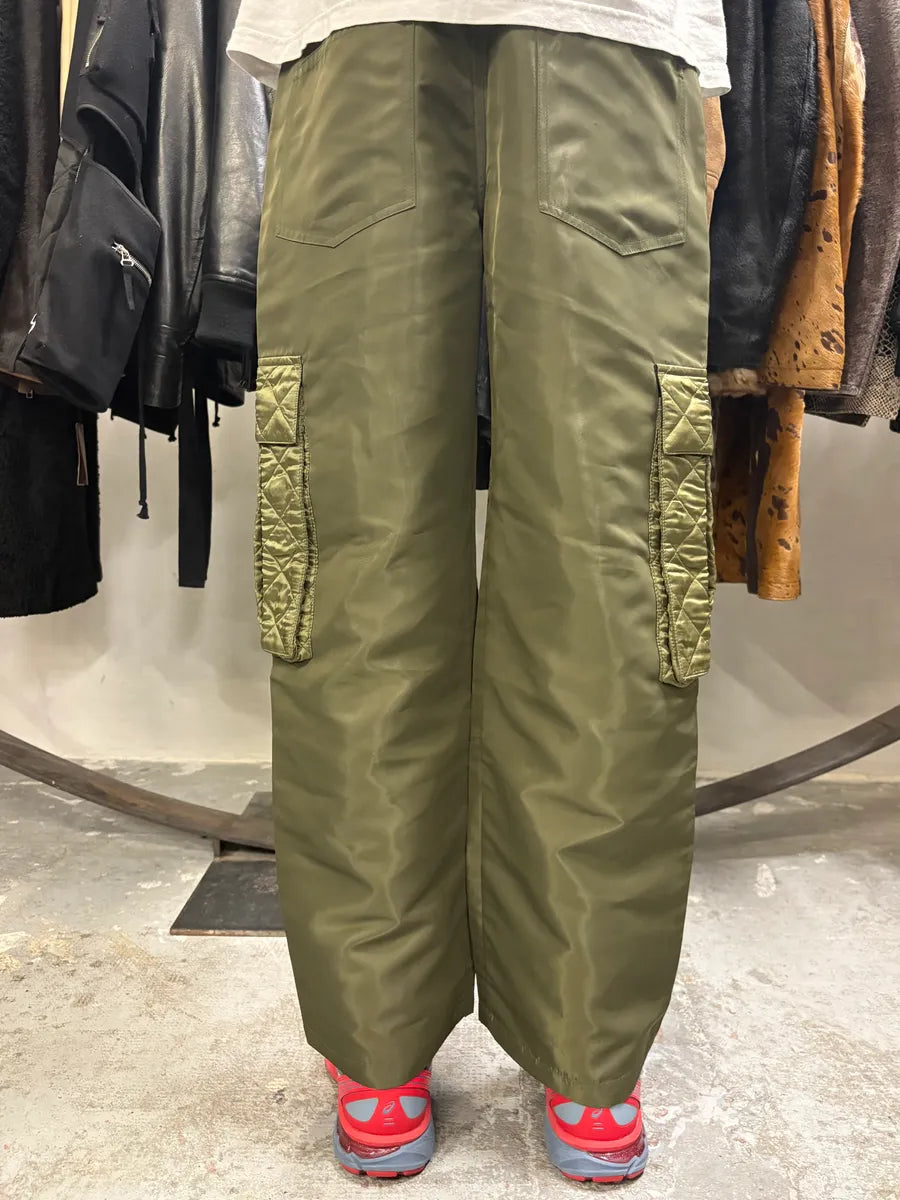 Alexander Mcqueen Khaki Contemporary Cargo Satin Pants (M) YUGWqKO 3