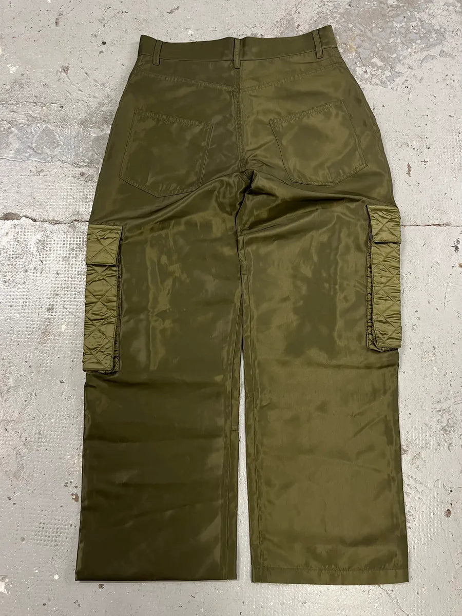 Alexander Mcqueen Khaki Contemporary Cargo Satin Pants (M) YUGWqKO 7