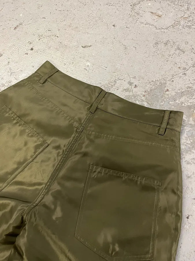 Alexander Mcqueen Khaki Contemporary Cargo Satin Pants (M) YUGWqKO 8