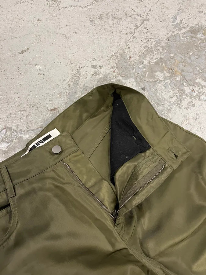 Alexander Mcqueen Khaki Contemporary Cargo Satin Pants (M) YUGWqKO 9