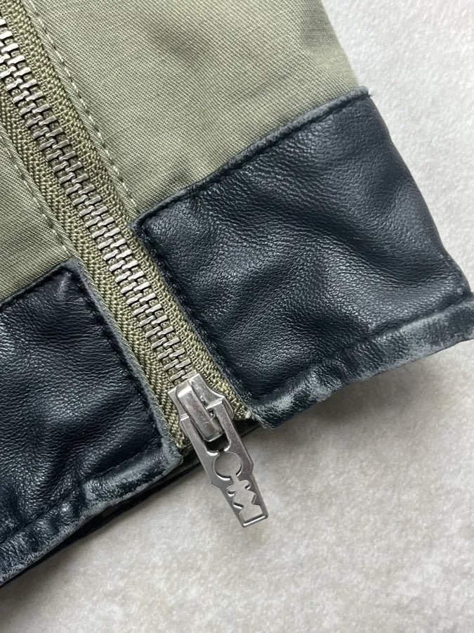 2010s Alexander McQueen Olive Asymmetrical Military Perfecto Jacket cXmdvFM 9