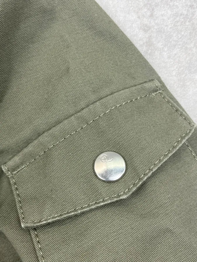 2010s Alexander McQueen Olive Asymmetrical Military Perfecto Jacket cXmdvFM 8