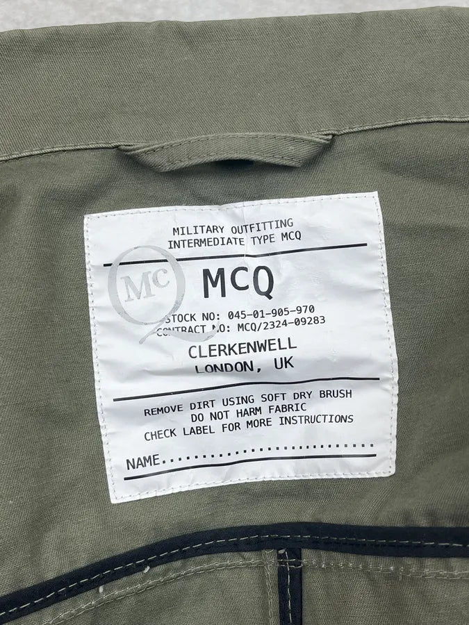 2010s Alexander McQueen Olive Asymmetrical Military Perfecto Jacket cXmdvFM 10