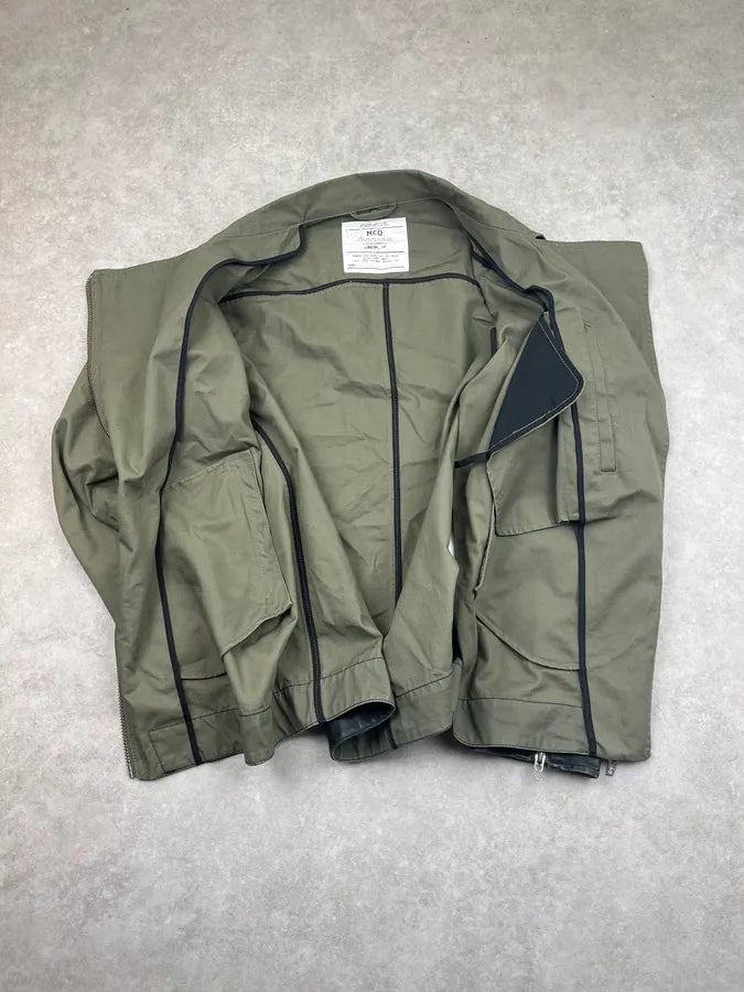 2010s Alexander McQueen Olive Asymmetrical Military Perfecto Jacket cXmdvFM 7