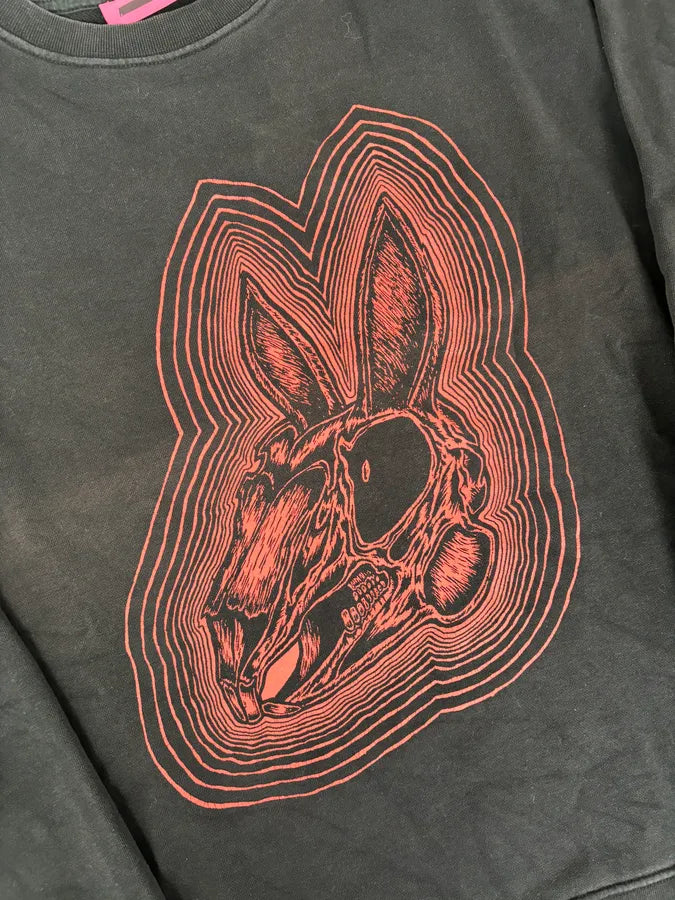 Alexander McQueen Nasty Rabbit Red & Black Crewneck Sweater aZHmuAD 6