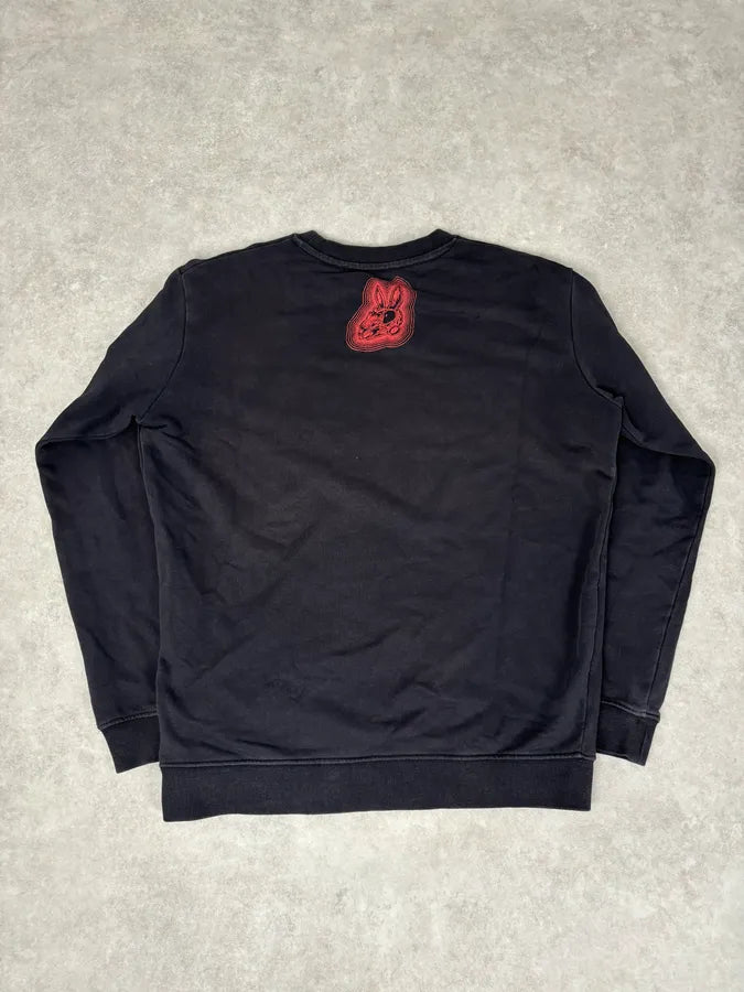 Alexander McQueen Nasty Rabbit Red & Black Crewneck Sweater aZHmuAD 4