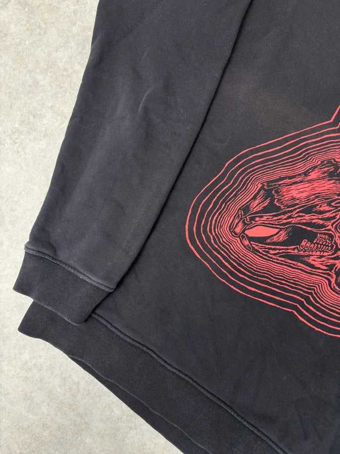 Alexander McQueen Nasty Rabbit Red & Black Crewneck Sweater aZHmuAD 7