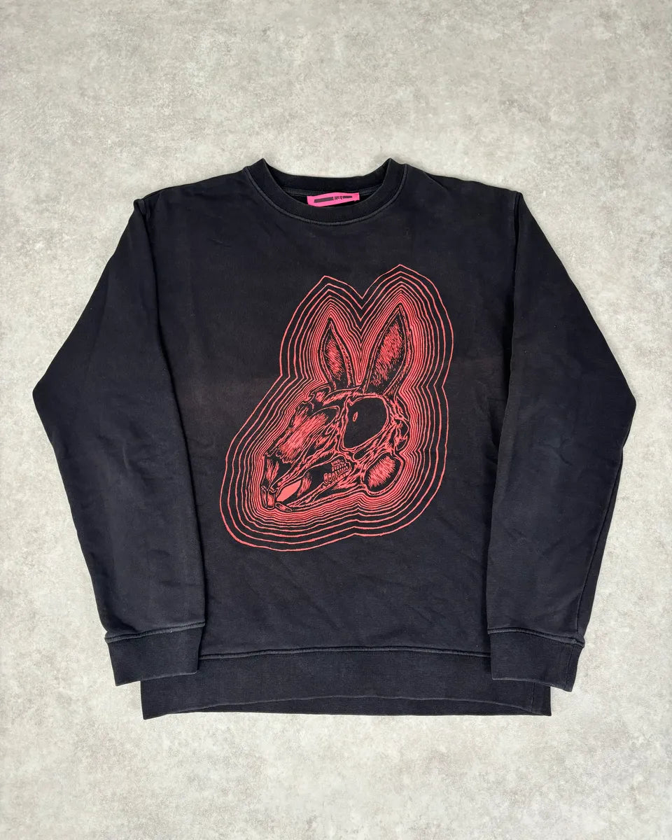 Alexander McQueen Nasty Rabbit Red & Black Crewneck Sweater aZHmuAD 0