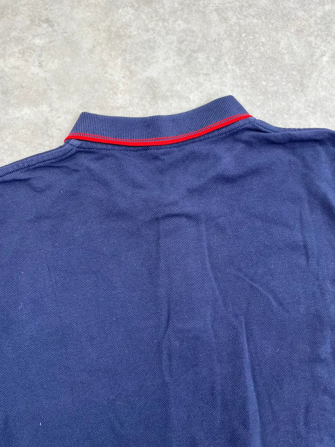 SS2014 Alexander McQueen Navy Contrast Trim Embroidered Polo cSkvcjM 5