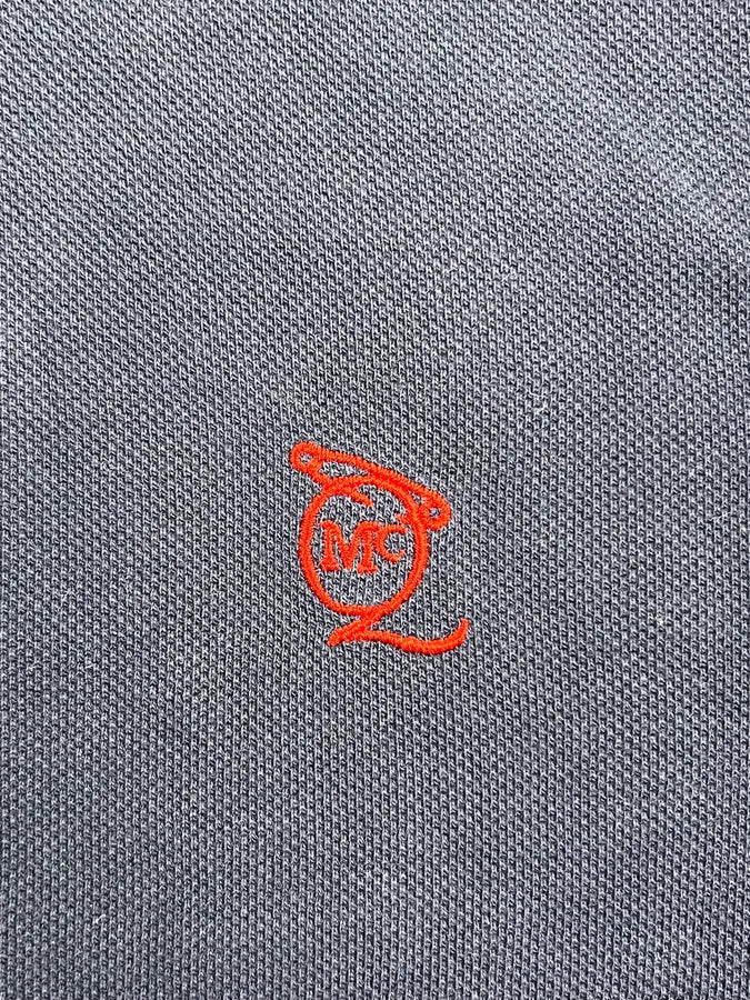 SS2014 Alexander McQueen Navy Contrast Trim Embroidered Polo cSkvcjM 6