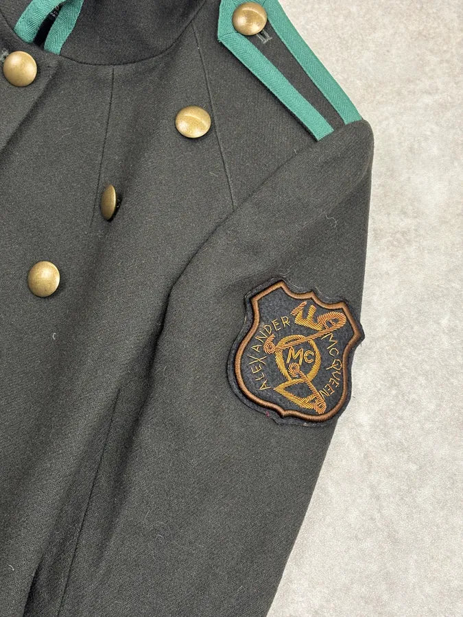 SS2011 Alexander McQueen Olive Wool Officer Double-Breasted Military Blazer Jacket PbMItsi 8