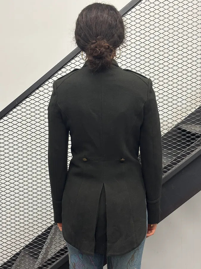 SS2011 Alexander McQueen Olive Wool Officer Double-Breasted Military Blazer Jacket PbMItsi 2