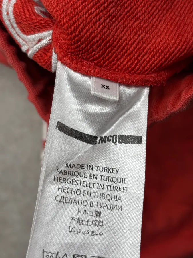 SS2020 Alexander McQueen Red Cozy Shorts wyRQilE 9