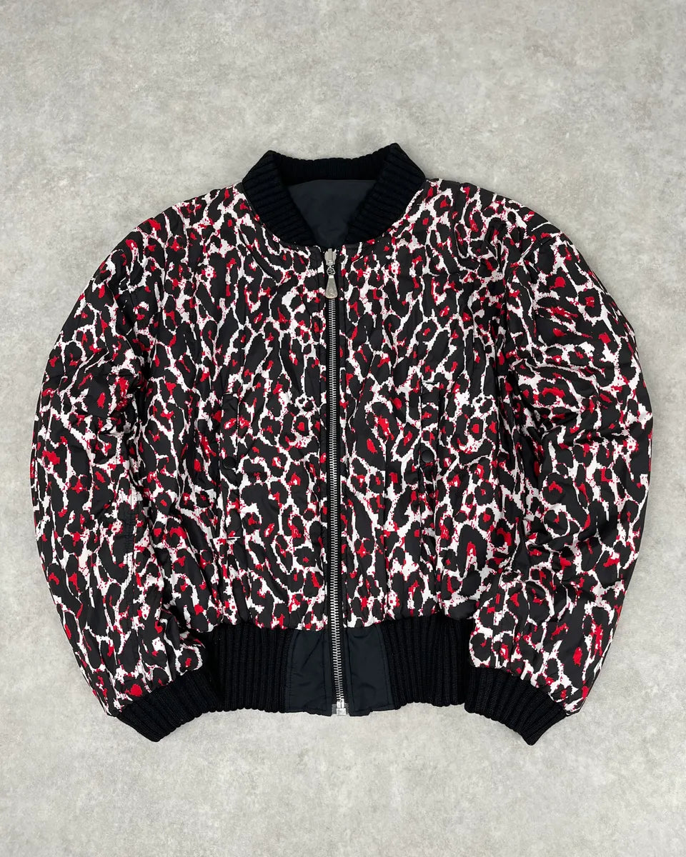 AW2014 Alexander McQueen Camo Leopard Reversible Bomber Jacket ITBSjqO 0