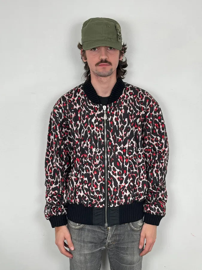 AW2014 Alexander McQueen Camo Leopard Reversible Bomber Jacket ITBSjqO 2
