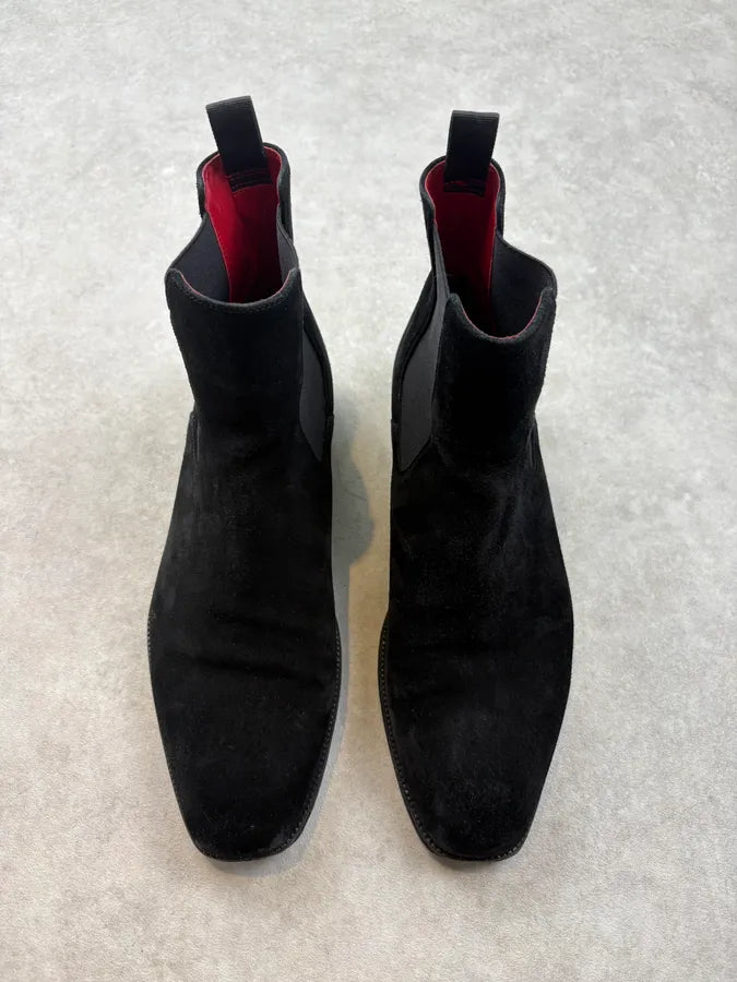 Alexander McQueen Black Suede Ankle Boots SPXoweW 1
