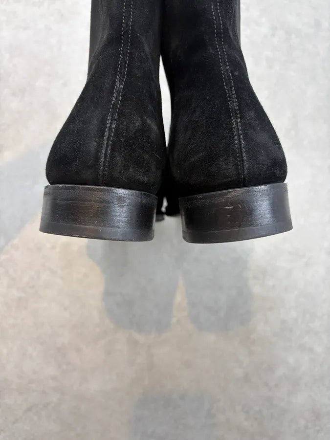 Alexander McQueen Black Suede Ankle Boots SPXoweW 6