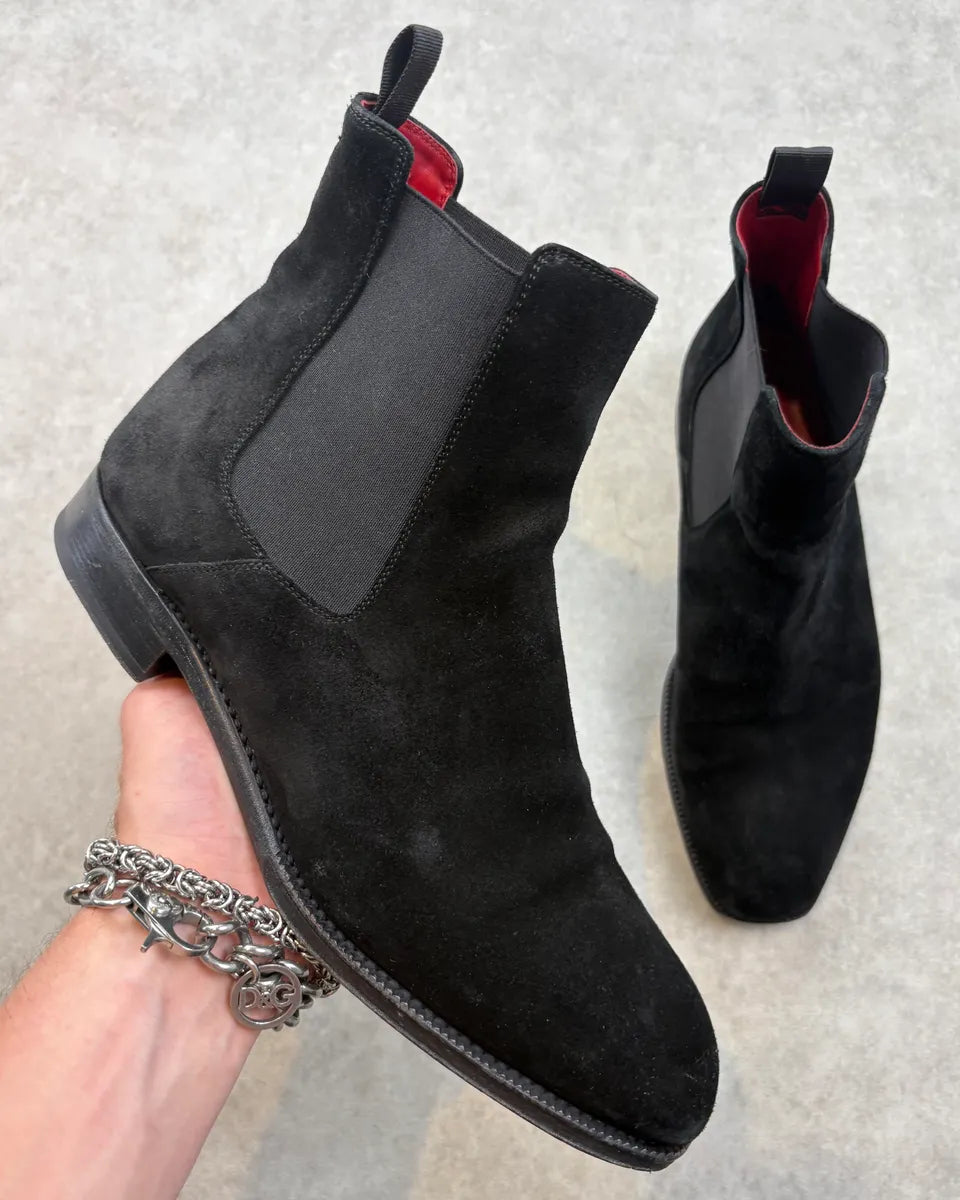 Alexander McQueen Black Suede Ankle Boots SPXoweW 0