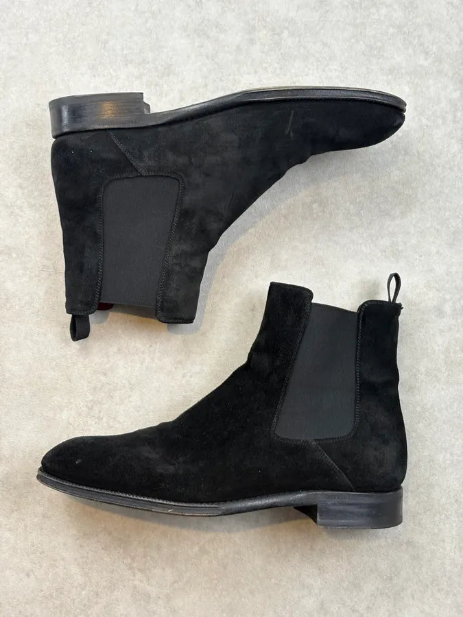 Alexander McQueen Black Suede Ankle Boots SPXoweW 3