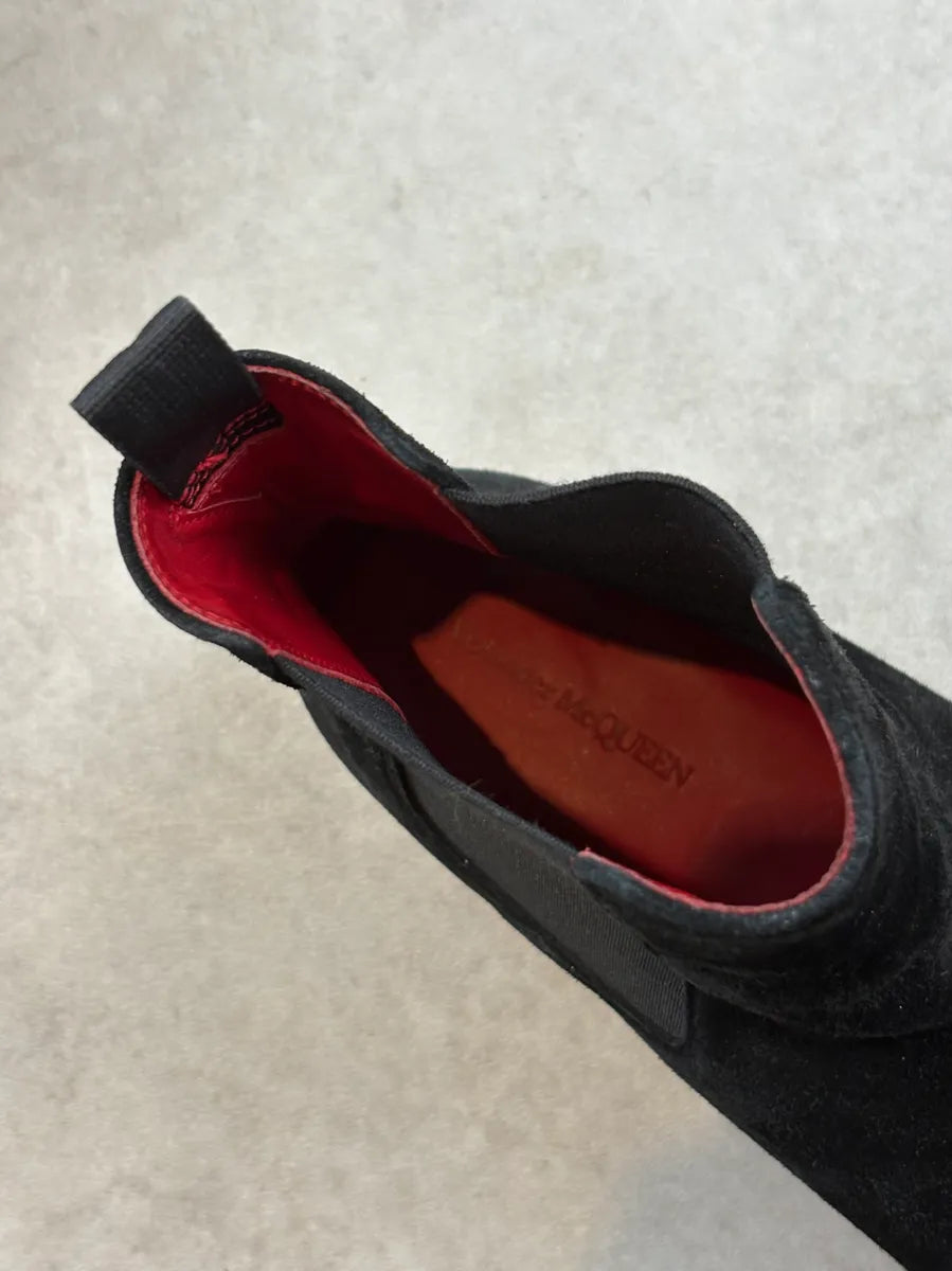 Alexander McQueen Black Suede Ankle Boots SPXoweW 8