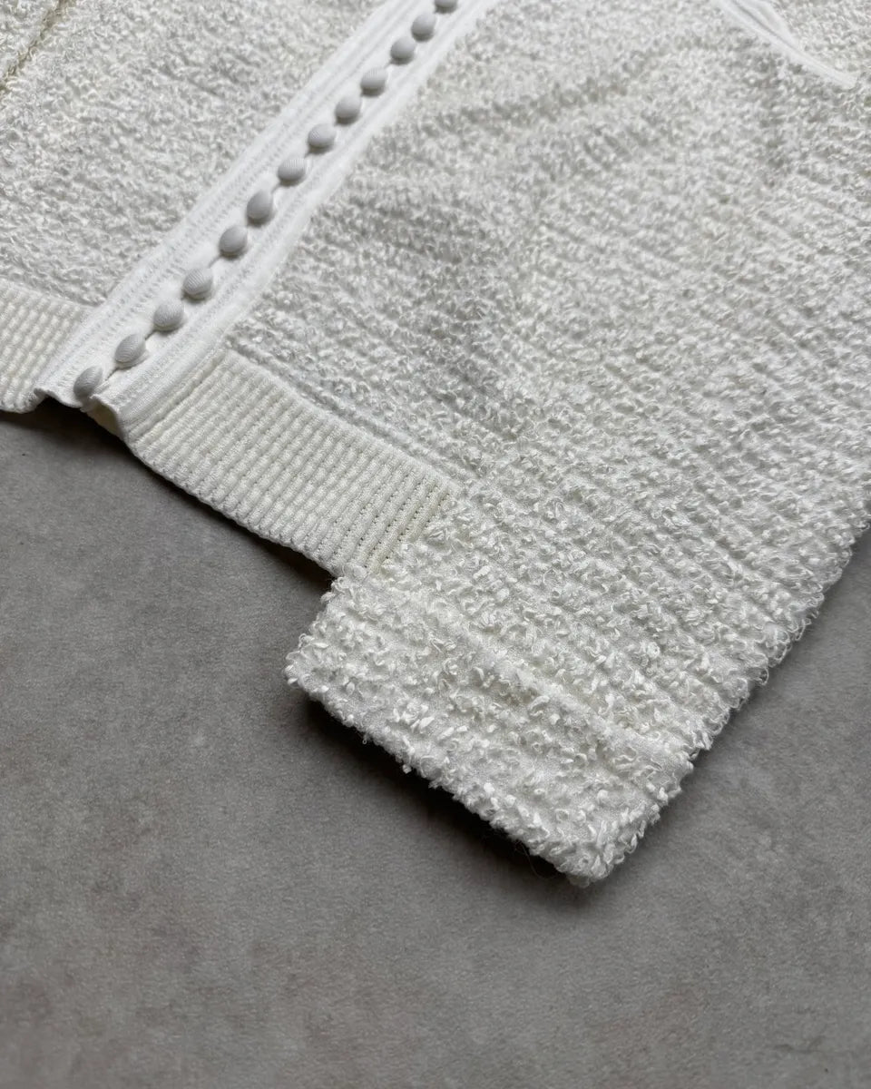 Alexander McQueen White Minimalist Buttoned Cardigan qzgSmQb 5