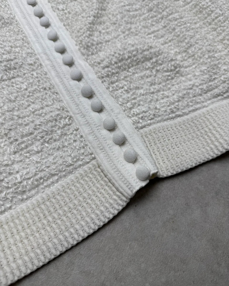 Alexander McQueen White Minimalist Buttoned Cardigan qzgSmQb 6