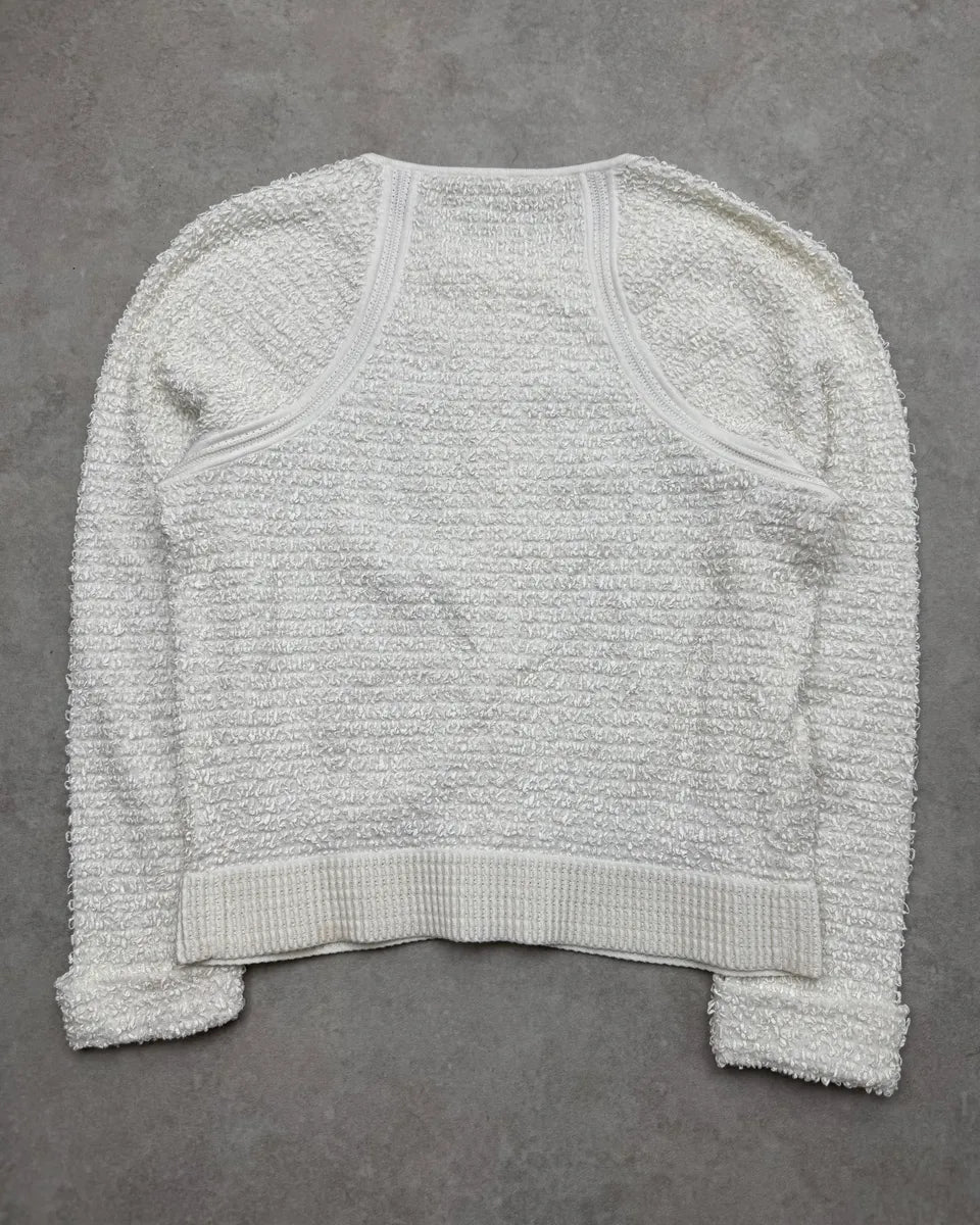 Alexander McQueen White Minimalist Buttoned Cardigan qzgSmQb 7