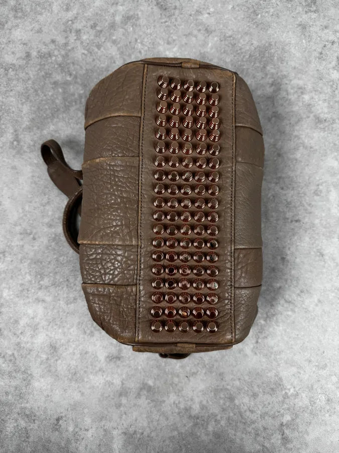 Alexander Wang Beige Studded Grained Leather Handle Bag WLDsnUW 5