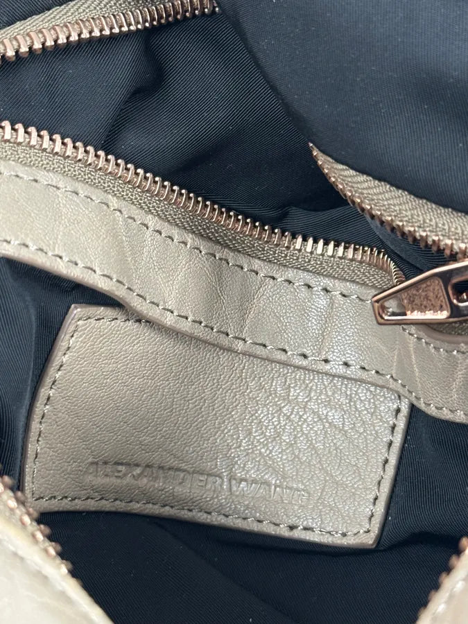 Alexander Wang Beige Studded Grained Leather Handle Bag WLDsnUW 10