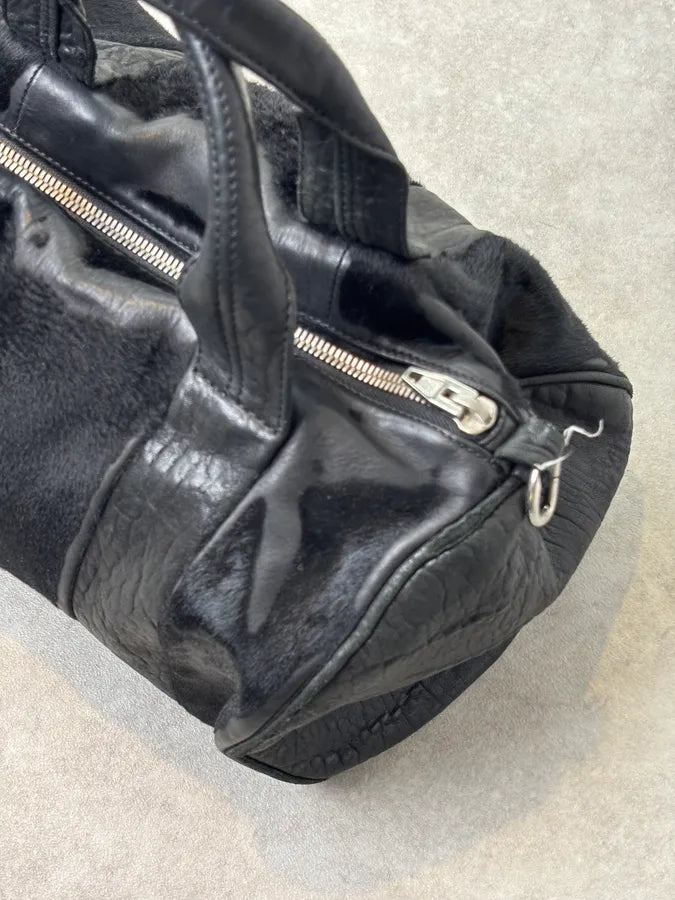 Alexander Wang Black Pony Hair & Leather Studded Duffel Bag dCyCgFl 4