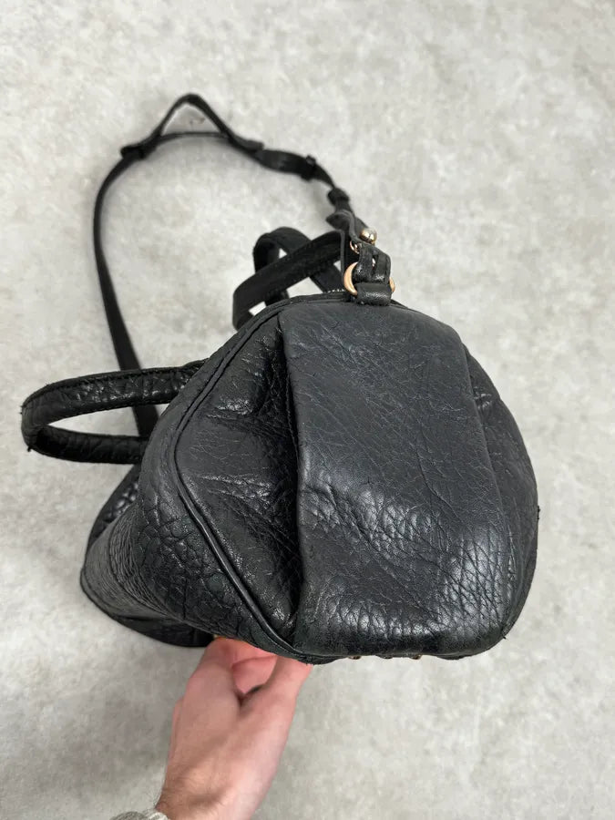 Alexander Wang Black Studded Grained Leather Shoulder Bag fGTSnjU 4