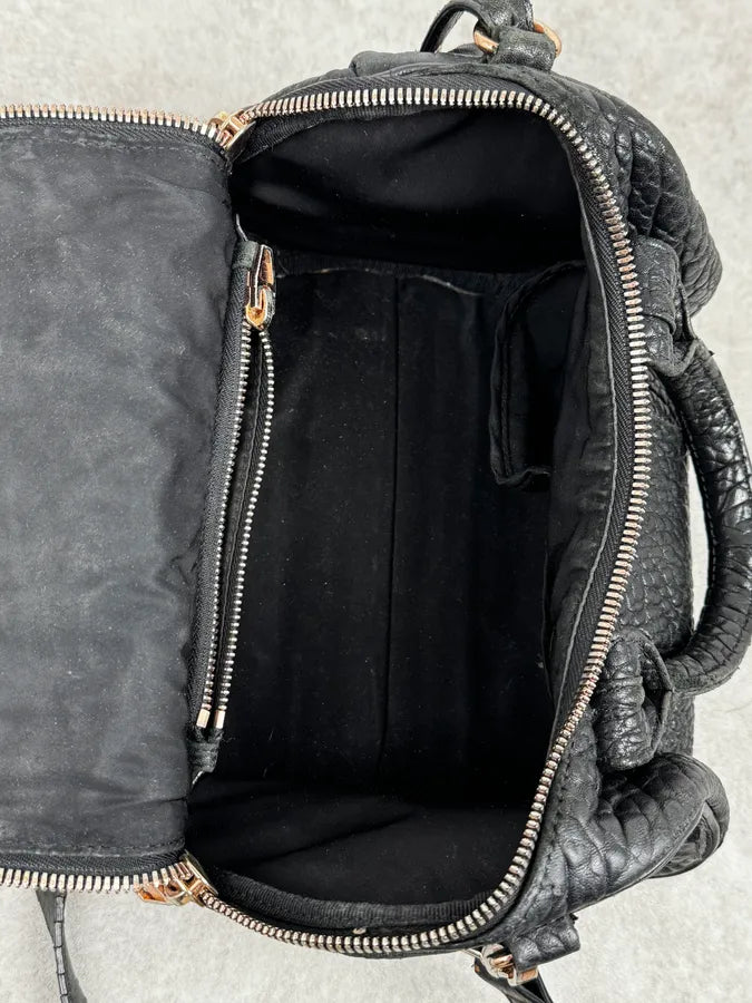 Alexander Wang Black Studded Grained Leather Shoulder Bag fGTSnjU 5