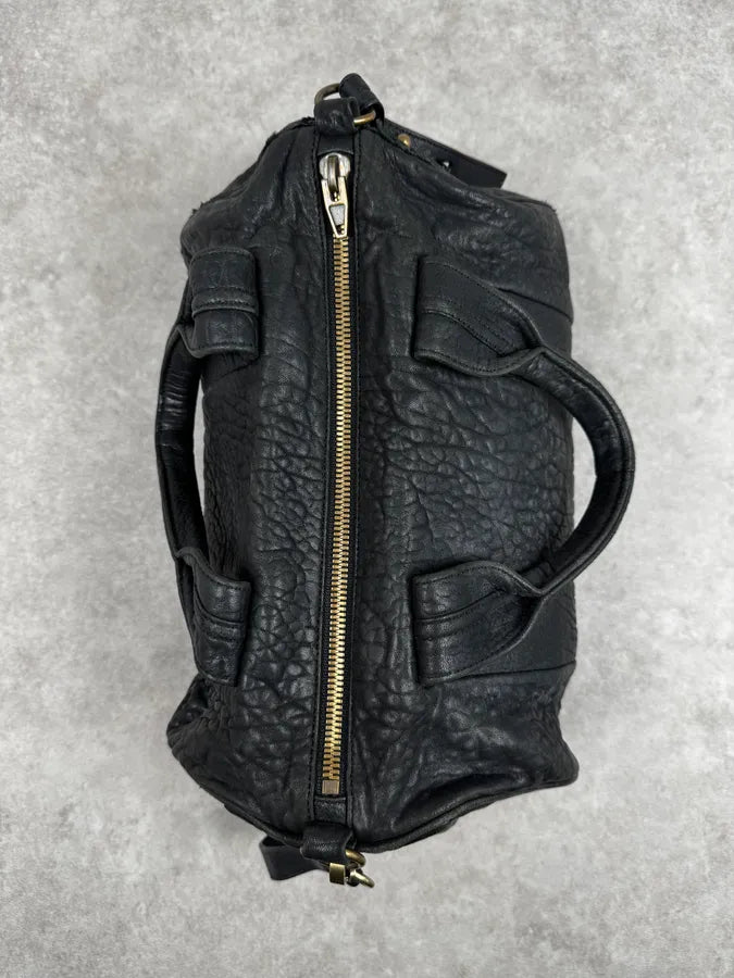 Alexander Wang Black & Gold Spikes Grained Leather SHOULDER Bag sKZpiwQ 7