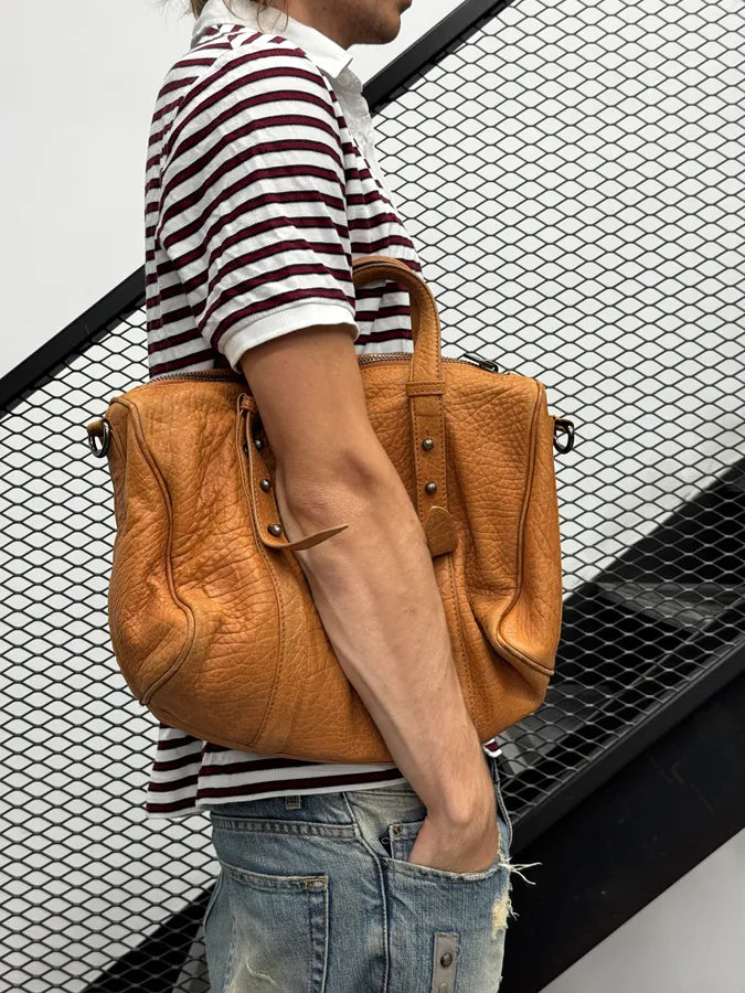 Alexander Wang Camel Leather Studded Handle Bag buAhIQh 3
