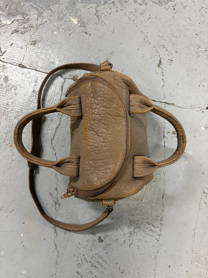 Alexander Wang Eroded Beige & Grey Leather Studded Handle Bag vQaTDRX 5